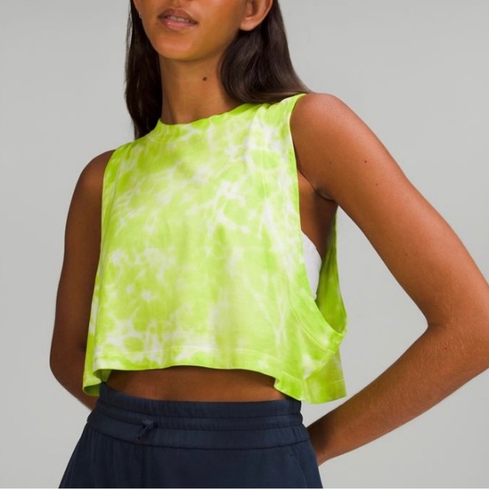 Lululemon Green Tie Dye Tank Top